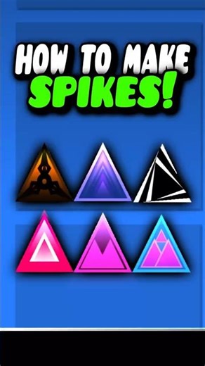 HOW TO MAKE GOOD SPIKE DESIGNS IN GEOMETRY DASH #geometrydash #gd #shorts #games