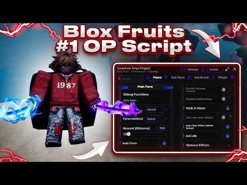 Blox Fruits Script Hack GUI - Auto Farm & Mastery Farm, Sea Event, Sea 3, ESP, Auto Raid [ NO KEY ]