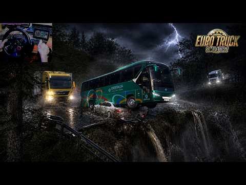 Most Dangerous Gravel Edge Drive: Full Load Bus Test with Logitech G29