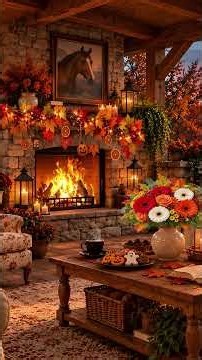 Where the Fire Glows & Autumn Feels Like Home 🔥🍁 Relaxing Cozy Jazz
