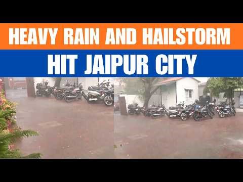 Jaipur Rain & Hailstorm | IMD Issues Yellow Alert for Thunderstorm, Lightning | News9
