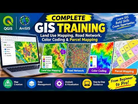 Complete GIS Training | Land Use Mapping, Road Network,Color Coding & Parcel Mapping