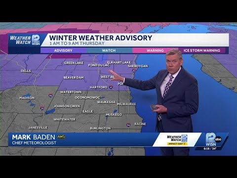 Winter weather advisory across SE Wisconsin Thursday