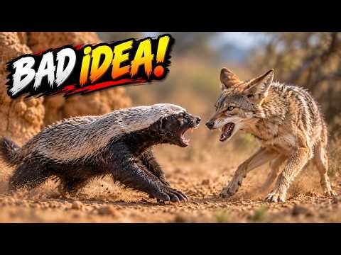 Coyote Attacks a Honey Badger Cub — Mother Fights Back | Wildlife Documentary