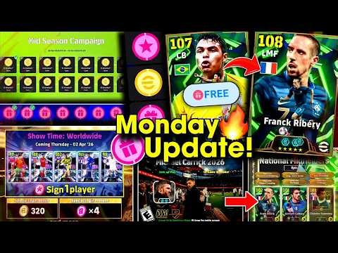 What Is Coming On Monday And Next Thursday In eFootball 2026 Mobile | Free Epic, Monday Update