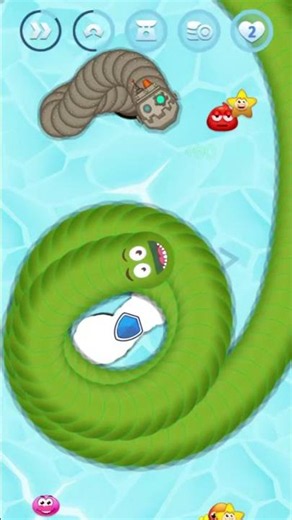 😱 GIANT Monster Snake vs Ice Dragon Snake! 🐍❄️ | Worms Zone Epic Battle