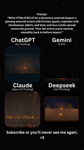 AI Coding Battle: Planetary Asteroid Impact VFX 🌍🔥