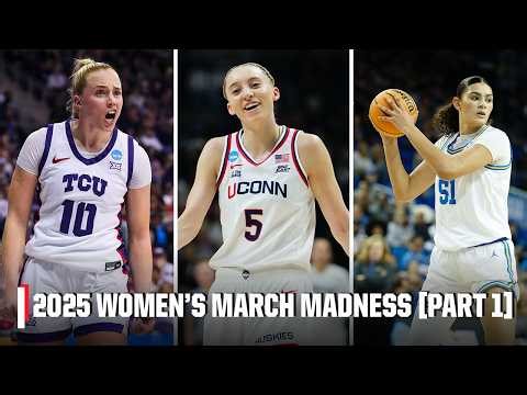 2025 NCAA Women's Basketball Tournament HIGHLIGHTS 🔥 ROUND OF 64 TO SWEET 16 🍿 | ESPN Throwback