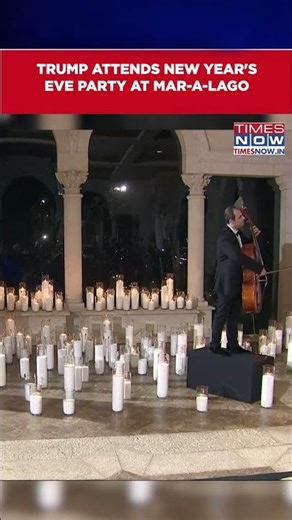 Donald Trump Along With Melania Attend New Year's Eve Party At Mar-A-Lago| Watch Video #shorts