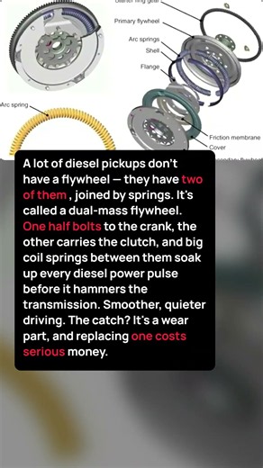 The Flywheel That Comes in Two Pieces #automobile