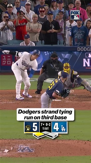 Ohtani K's Third Time; Mookie Grounds Out to End Inning — Dodgers vs Brewers