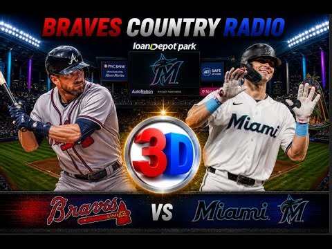 Atlanta Braves vs Marlins MLB 3D LIVE Stream | Classic Call Radio Baseball Play-by-Play Watch Party