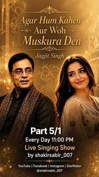 Agar Hum Kahen Aur Woh Muskura Den | Lyrical | Jagjit Singh | Chitra S| Best Of Jagjit Singh Ghazals
