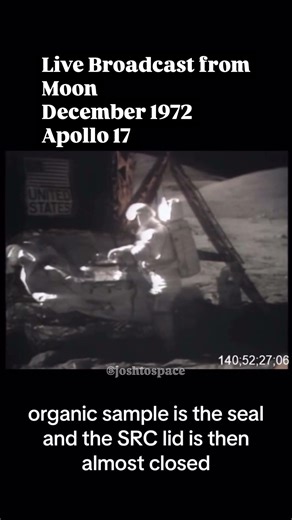 Footage recorded on the Moon during the Apollo missions of Astronauts conducting field work. #space