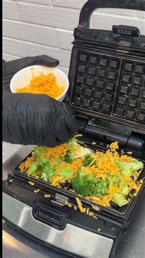 Broccoli Cheddar Waffle 🥦🧇 #shorts