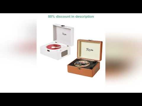 #Vintage Leather CD Player Two-way Bluetooth 5.0 Built-in Speaker Portable Rechargeable CD Music Pl