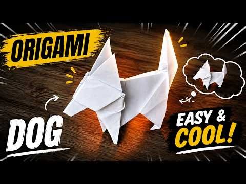 Easy Origami Dog 🐶 Cute Paper Dog Tutorial for Beginners