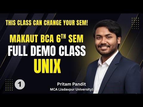 Unix & Shell Programming First Class | BCA 6th Sem Demo 🔥