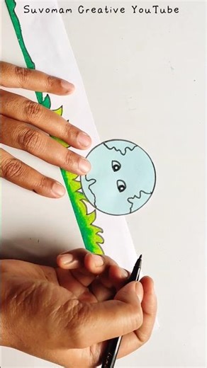 Earth Day project | Save Environment craft | Save Earth Save life | #shorts #youtubeshorts #art