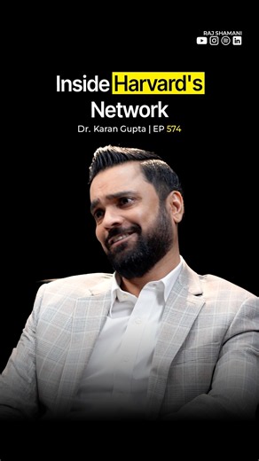 What Harvard's Network Really Looks Like | Dr. Karan Gupta - Raj Shamani #shorts