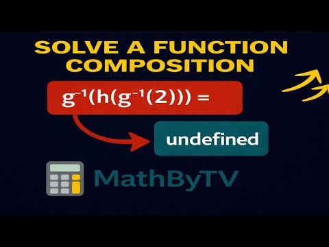 Evaluate a Composite Inverse Function | Algebra 2 (Undefined Example)
