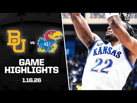 Baylor vs. Kansas Game Highlights | 2025-26 Big 12 Men's Basketball