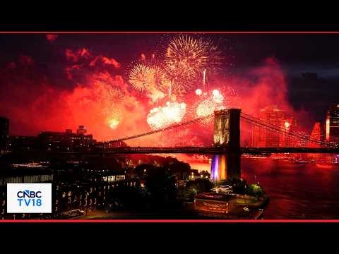 WATCH: New York's Brooklyn Bridge Catches Fire During July 4 Fireworks Display | America 250 | N18G