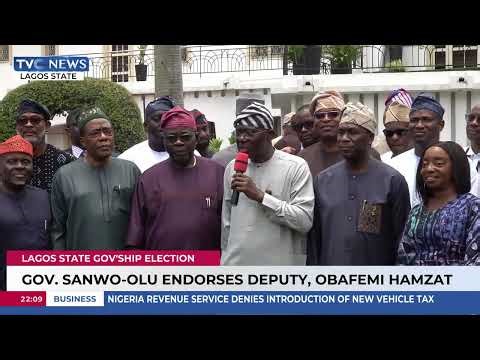 Gov. Sanwo-Olu Endorses Obafemi Hamzat As Lagos Governorship Candidate