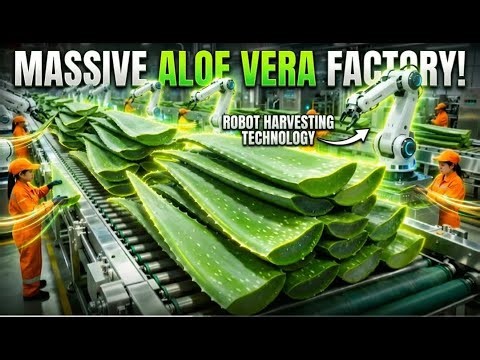How It's Made: Aloe Vera Gel | Full Factory Process (Harvest to Bottle)