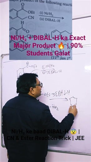 Ni/H₂ + DIBAL-H Reaction 😱 | Major Product Trick in 30 Seconds | JEE Organic Chemistry