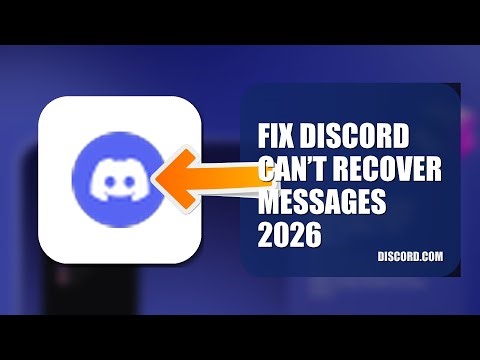 How To Fix Discord Can’t Recover Messages 2026