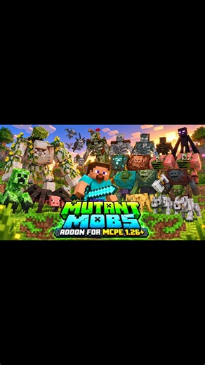 Mutant Mobs Addon for MCPE 1.26+ | Mutant Creeper, Skeleton & More!