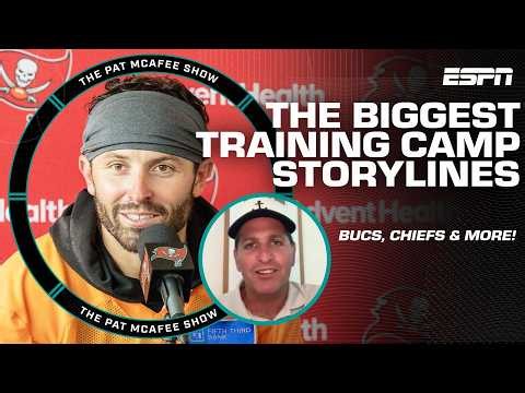 TRAINING CAMP STORYLINES 🏈 Mayfield's call out, Mahomes injury progress & more | The Pat McAfee Show