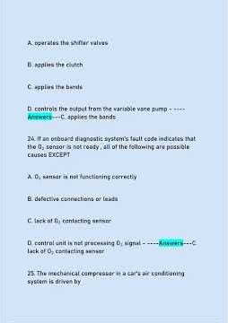 MTA BUS MAINTAINER CHASSIS EXAM NEWEST ACTUAL 20252026 QUESTIONS WITH VERIFIED ANSWERS GRADED A1526