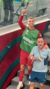 Ronaldo after being subbed off and at full-time ❤️
