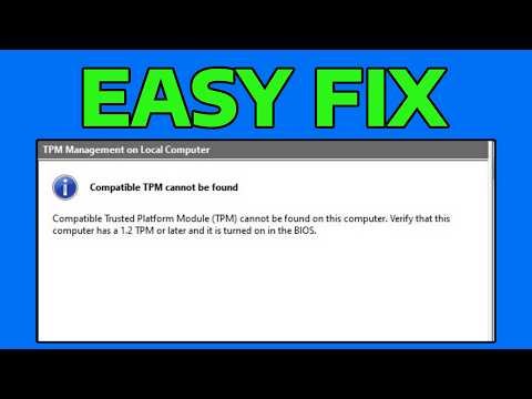 How To Fix Compatible TPM Cannot Be Found on This Computer TPM 2.0 (Enable TPM for Your PC)