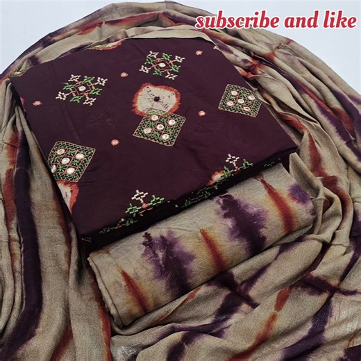 🍁 *HEAVY RAYON DARK COLOUR CHART MULTI COLOUR GULTI BANDHANI WITH EMBROIDERY WORK