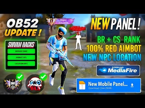 Free Fire Antiban Panel ☠️ Location + Aimbot Injector 100 % Antiban All Rank Working | OB52 Update |