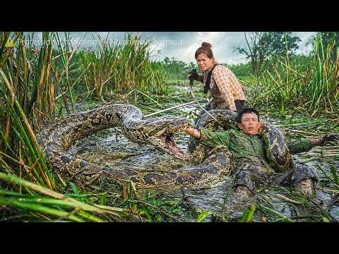 72 Hours Hiding in a Swamp - Giant Python Ambushes Man in Swamp, No Escape