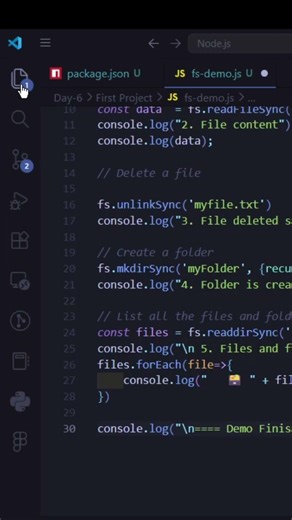 Control your file system by Node Script #nodejs #automation