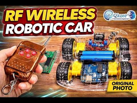 RF Wireless Remote Control 4 Wheel Robot Car Using Arduino Uno |qkzee tech |#arduino #robotics #diy