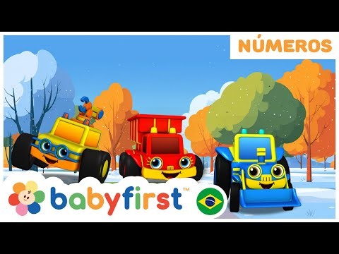 Contando de 1 a 10 com Carros de Corrida! | Aprenda os Números em Português | BabyFirst Brasil