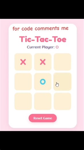 Tic Tac Toe game using HTML CSS and JS