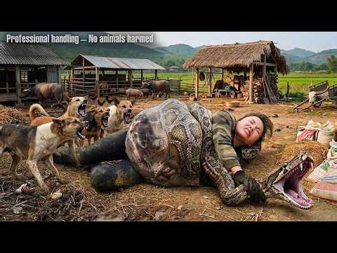 72 Hours Of Terror: Giant Albino Python with Swollen Belly Attacks Farm – Man Collapses! NO ESCAPE