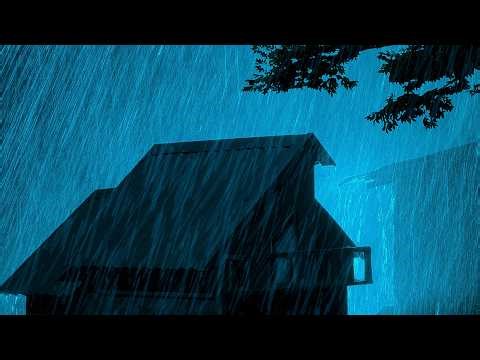 Relaxing Rain Sounds for Deep Sleep 🌧️ Night Storm, Heavy Rain on Tin Roof & Thunderstorm Sounds