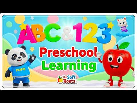 Preschool Learning activities for 3 year olds at home | Learn ABC Phonics Shapes Numbers Colors 🌈