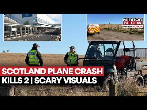 UK Plane Crash: 2 Killed In Scotland As Aircraft Plunges Into Countryside | Scary Visuals