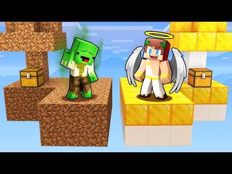 NOOB vs JJ GOD: Mikey & JJ Skyblock Challenge in Minecraft - Maizen