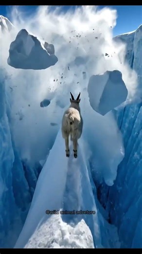 Avalanche Fell On Him… He Kept Running 😳🐐⛰️