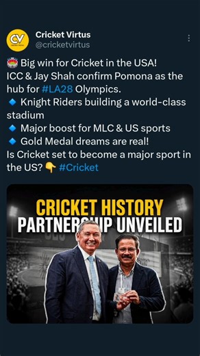 Cricket’s New Home: LA28 Olympics! 🏏